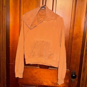 Aerie hooded Sweater in rust color